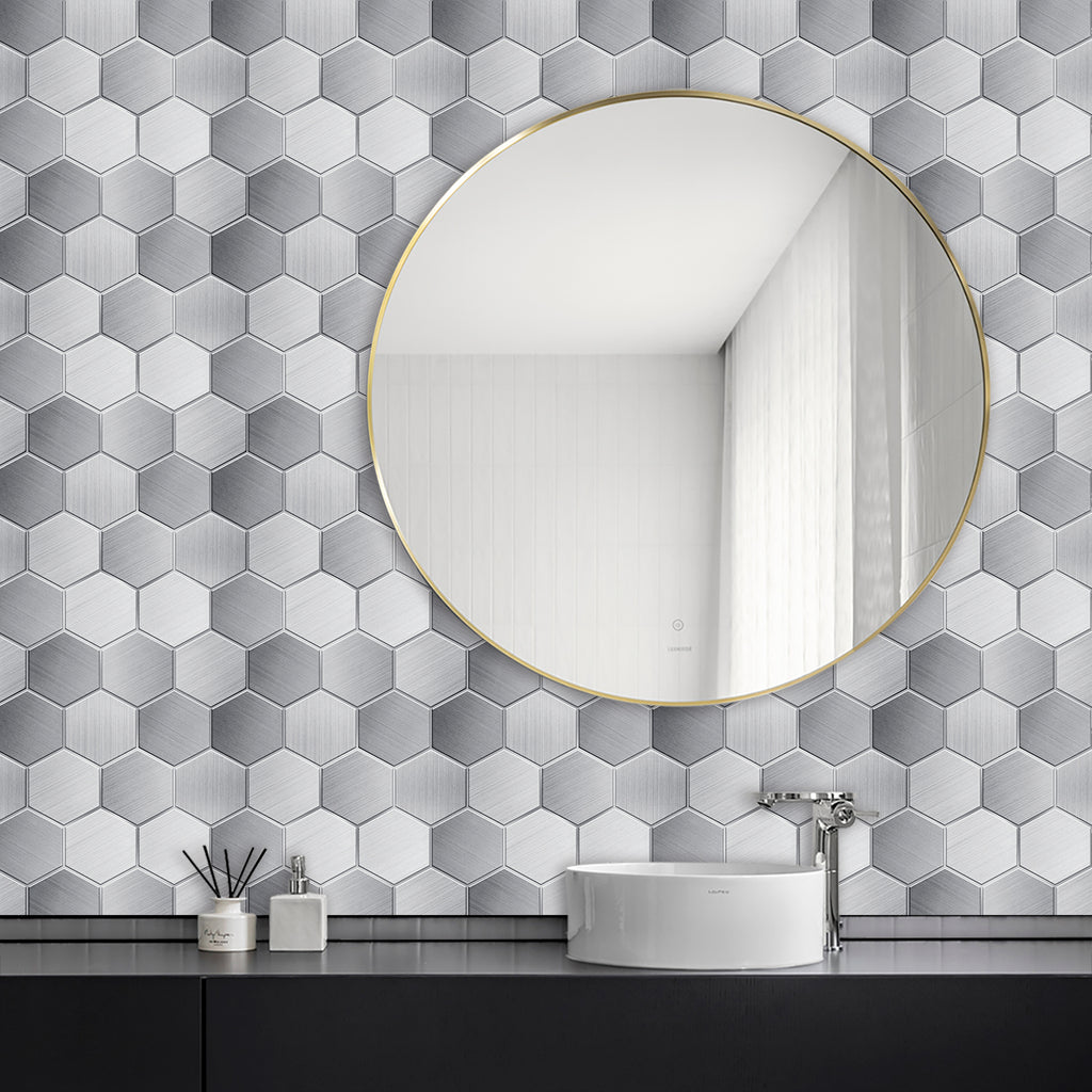 Hexagon Mosaic Tile Sticker Kitchen Backsplash