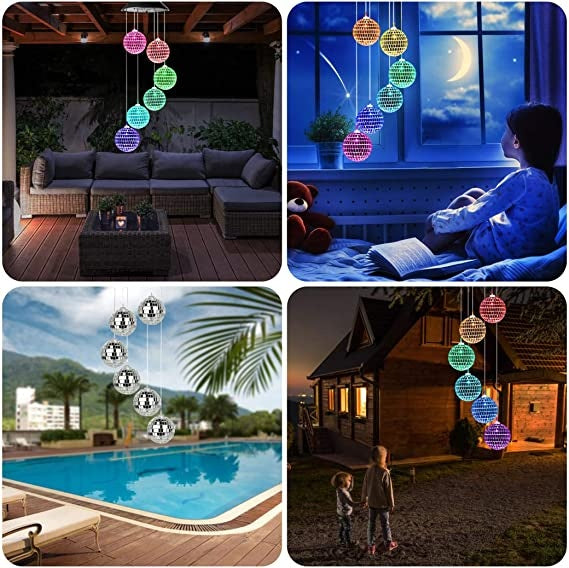 1pc Color Changing Solar Wind Chimes