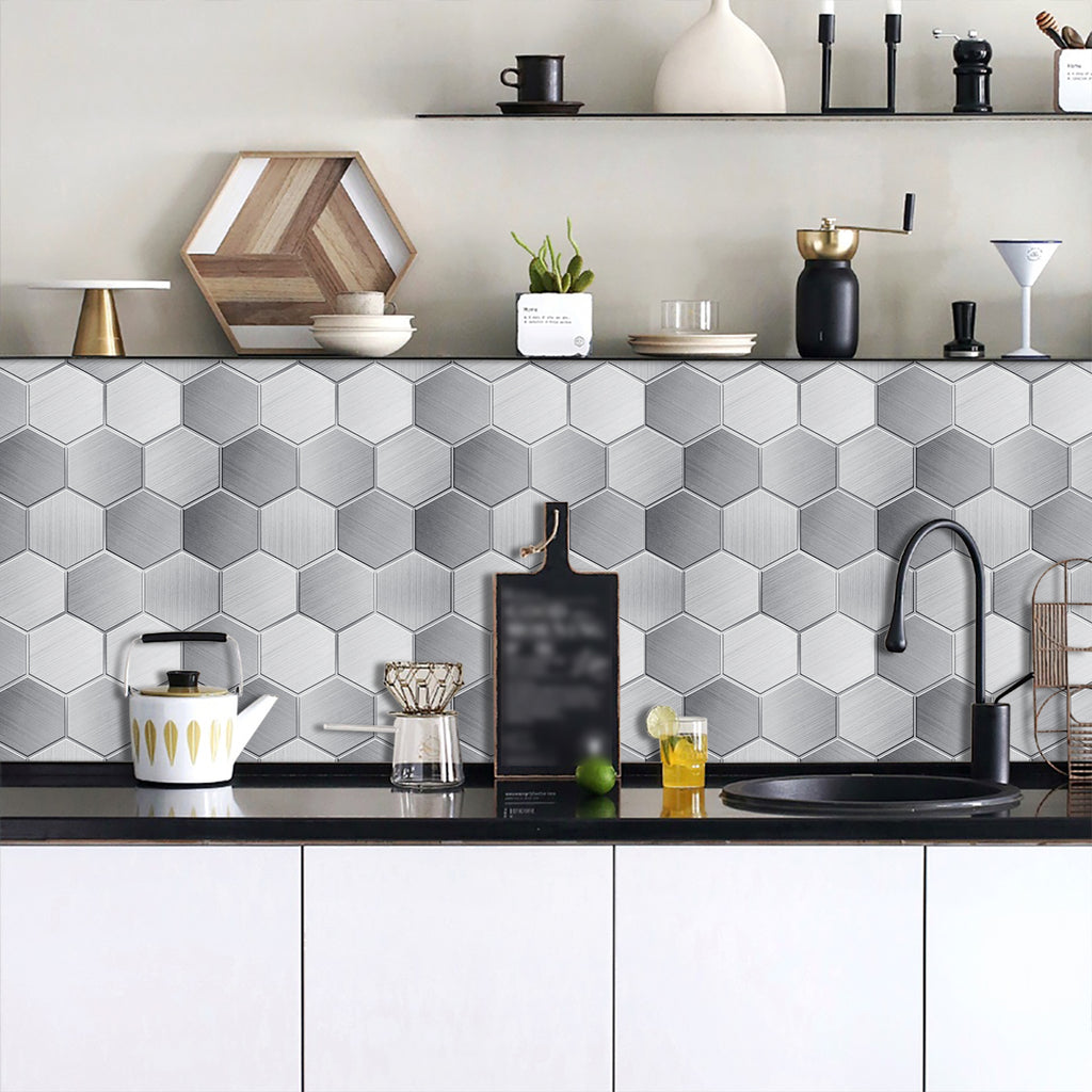 Hexagon Mosaic Tile Sticker Kitchen Backsplash