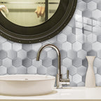 Hexagon Mosaic Tile Sticker Kitchen Backsplash