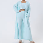 Trendy 3 Piece Warm Cozy Pajama Set