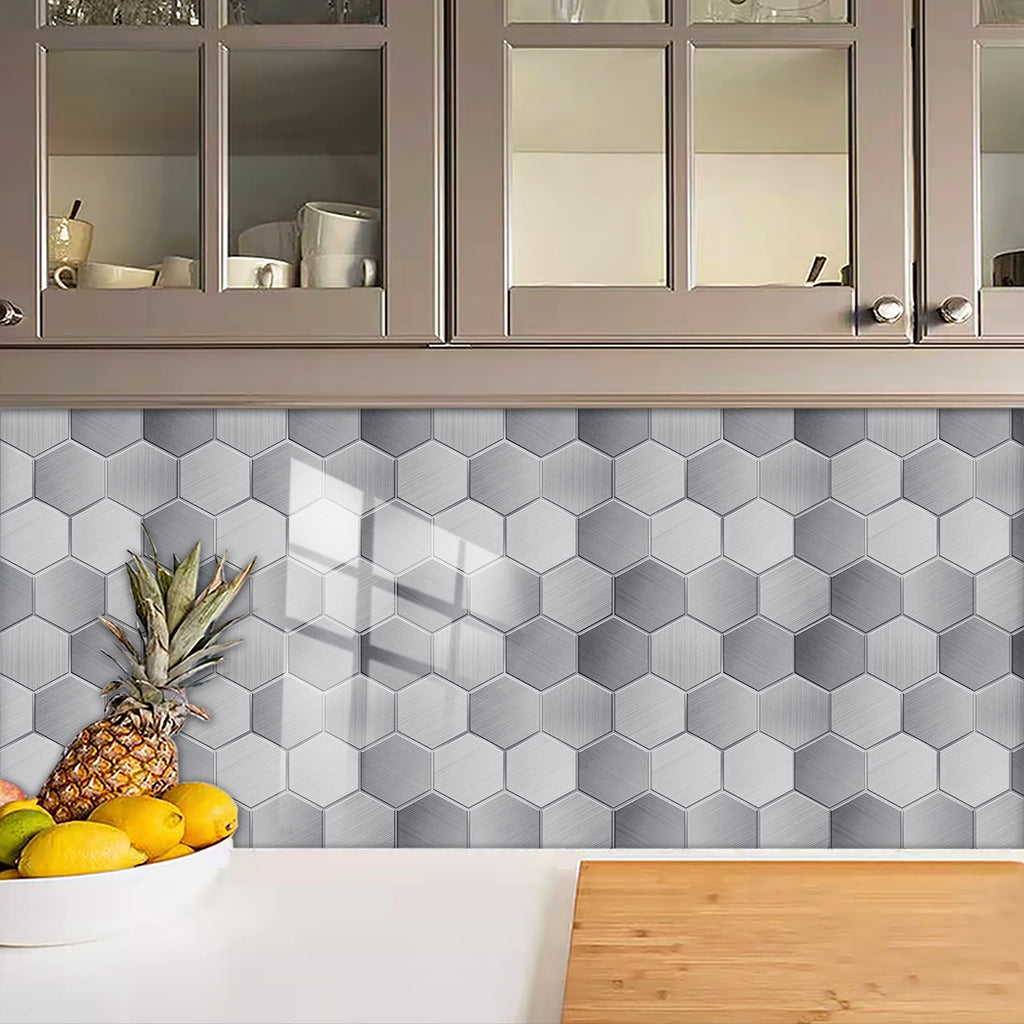 Hexagon Mosaic Tile Sticker Kitchen Backsplash