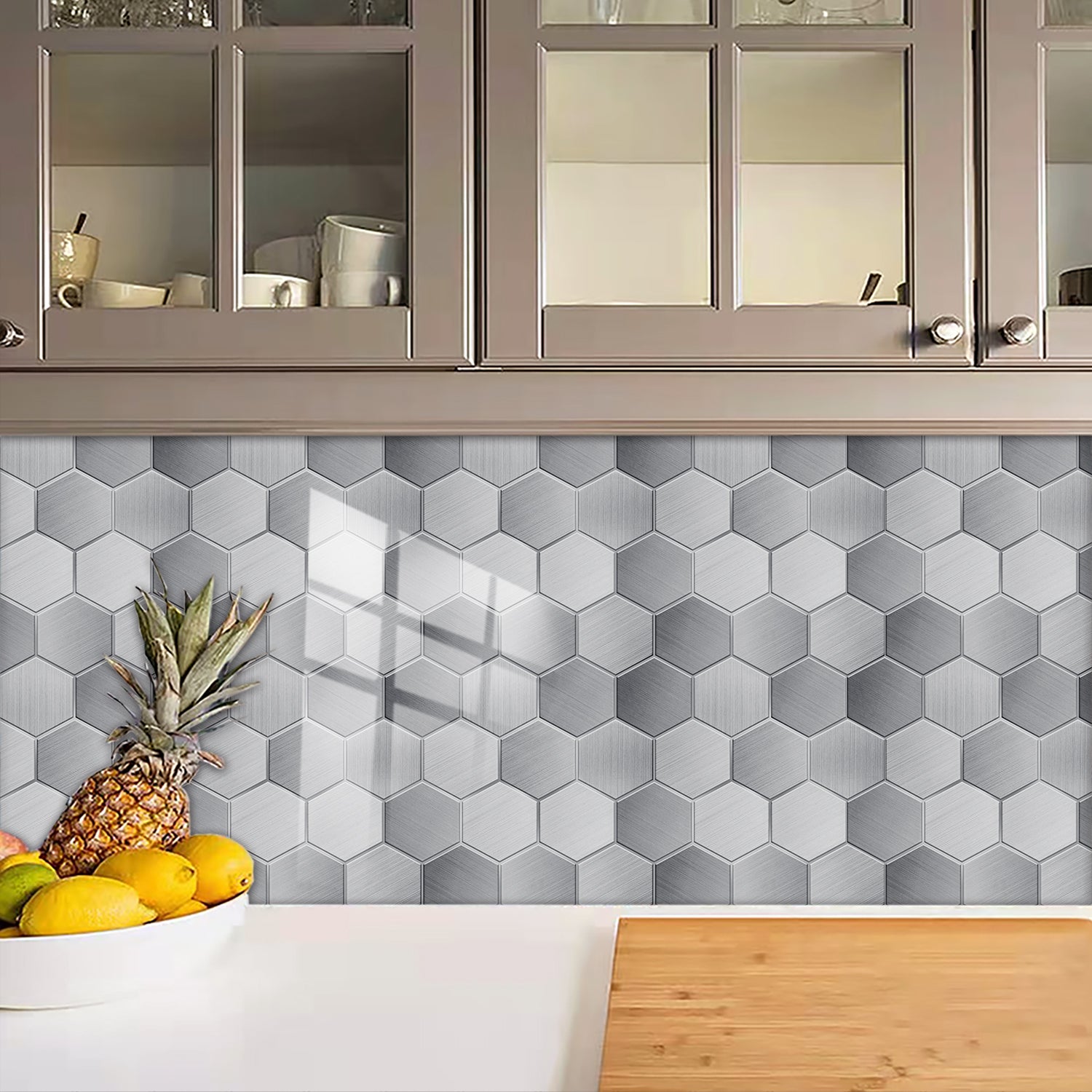 Hexagon Mosaic Tile Sticker Kitchen Backsplash