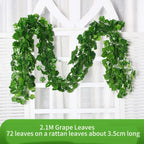 Artificial Silk Green Ivy Leaf Hanging Vine for Home and Wedding Decor