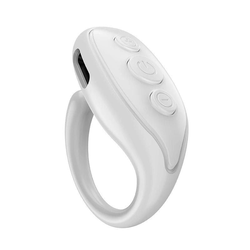 Bluetooth 5.0 Fingertip Remote Scrolling Ring – Wireless TikTok Scroll Controller & Camera Shutter Selfie Button with Phone Stand for Android & iOS