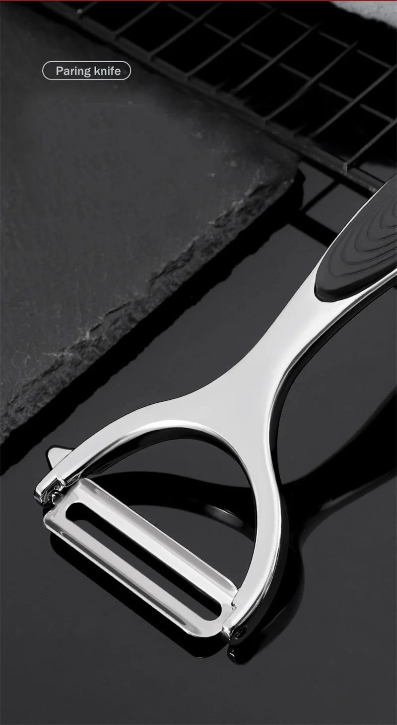 Stainless Steel Vegetable Peeler & Zester – Multifunctional Fruit, Potato & Carrot Kitchen Tool