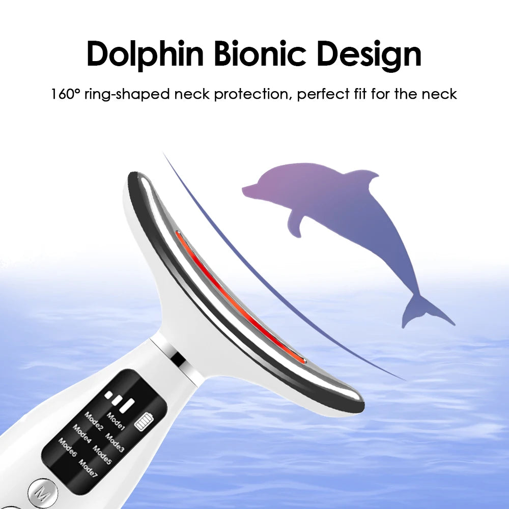 7-Color LED Neck & Face Firming Massager | Anti-Aging V-Shape Lifting Device