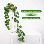 Artificial Silk Green Ivy Leaf Hanging Vine for Home and Wedding Decor
