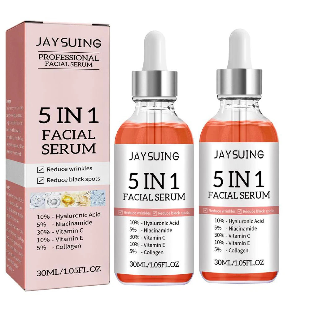 5-in-1 Anti-Wrinkle Facial Serum | Moisturizing, Brightening, and Anti-Aging Skincare (30ml)
