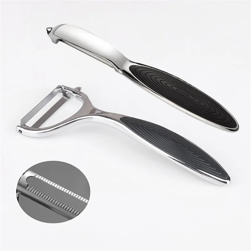 Stainless Steel Vegetable Peeler & Zester – Multifunctional Fruit, Potato & Carrot Kitchen Tool