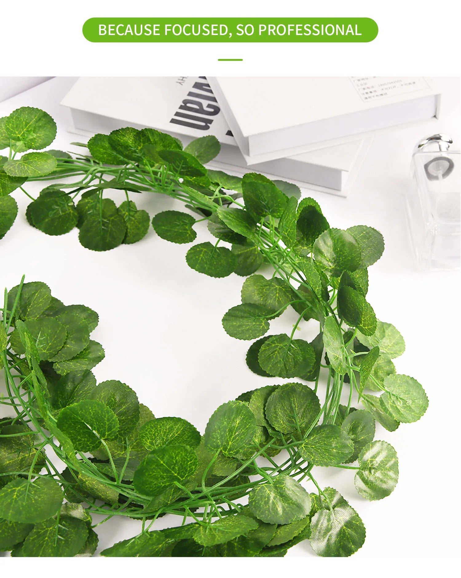 Artificial Silk Green Ivy Leaf Hanging Vine for Home and Wedding Decor