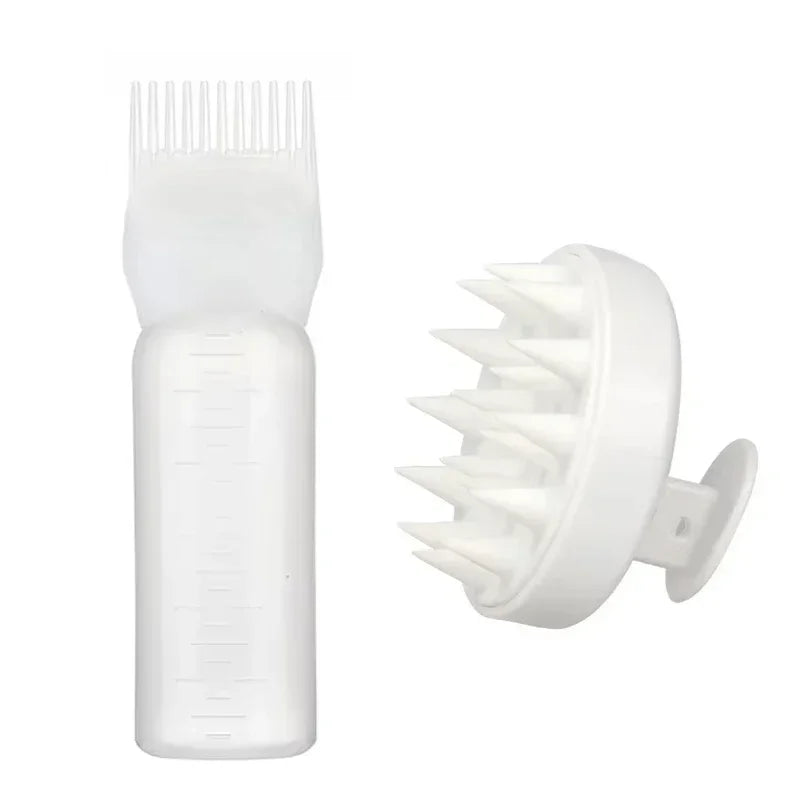 Silicone Shampoo Brush & Applicator Bottle Hair Coloring Tool