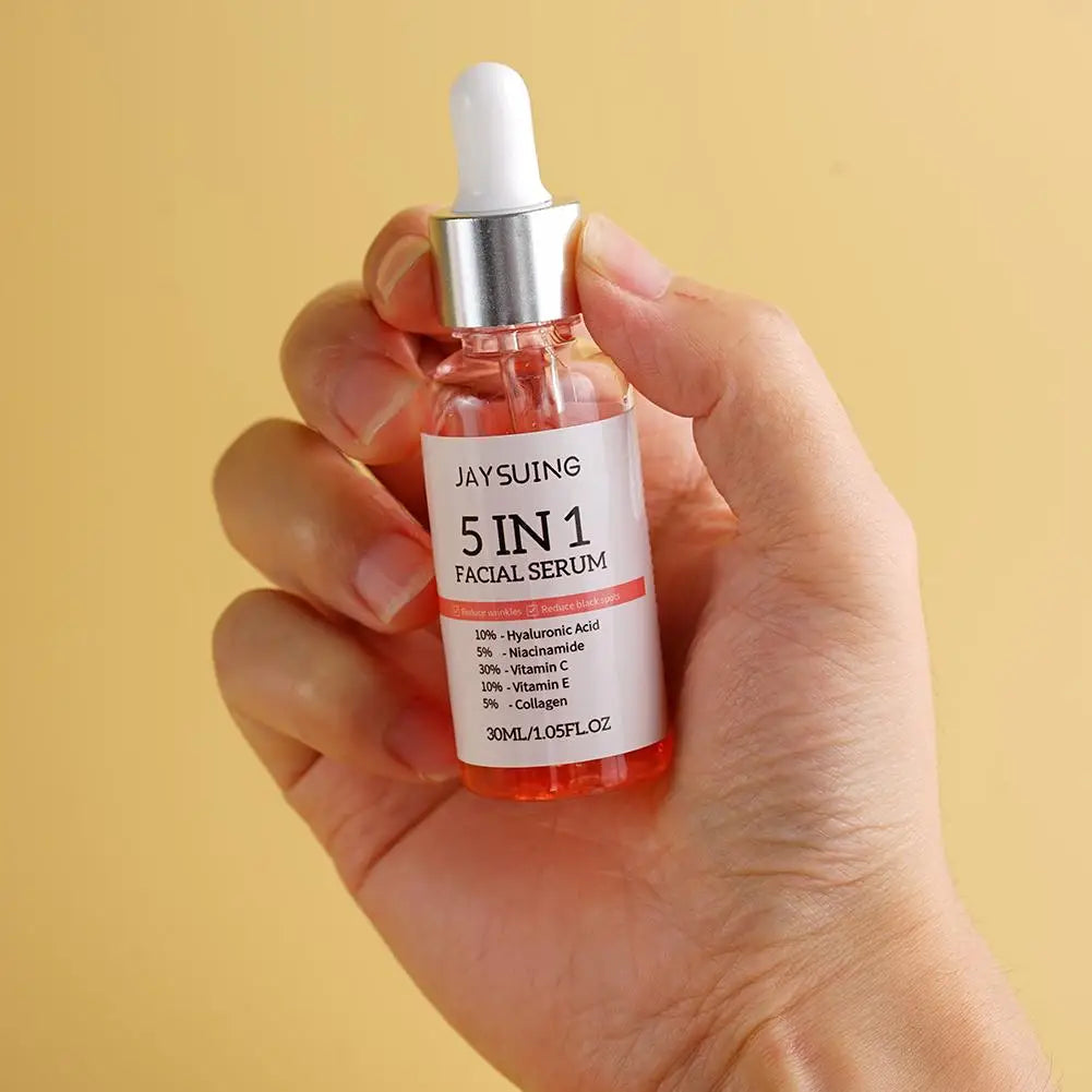 5-in-1 Anti-Wrinkle Facial Serum | Moisturizing, Brightening, and Anti-Aging Skincare (30ml)