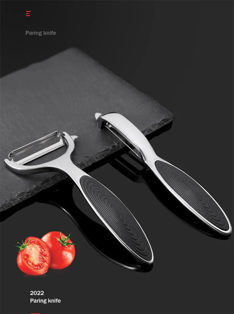 Stainless Steel Vegetable Peeler & Zester – Multifunctional Fruit, Potato & Carrot Kitchen Tool