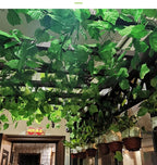 Artificial Silk Green Ivy Leaf Hanging Vine for Home and Wedding Decor