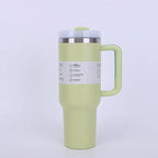 40 Oz Stainless Steel Travel Tumbler with Handle and Straw
