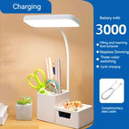 Touch Control LED Desk Lamp – 3-Level Dimmable, USB Rechargeable Reading Light