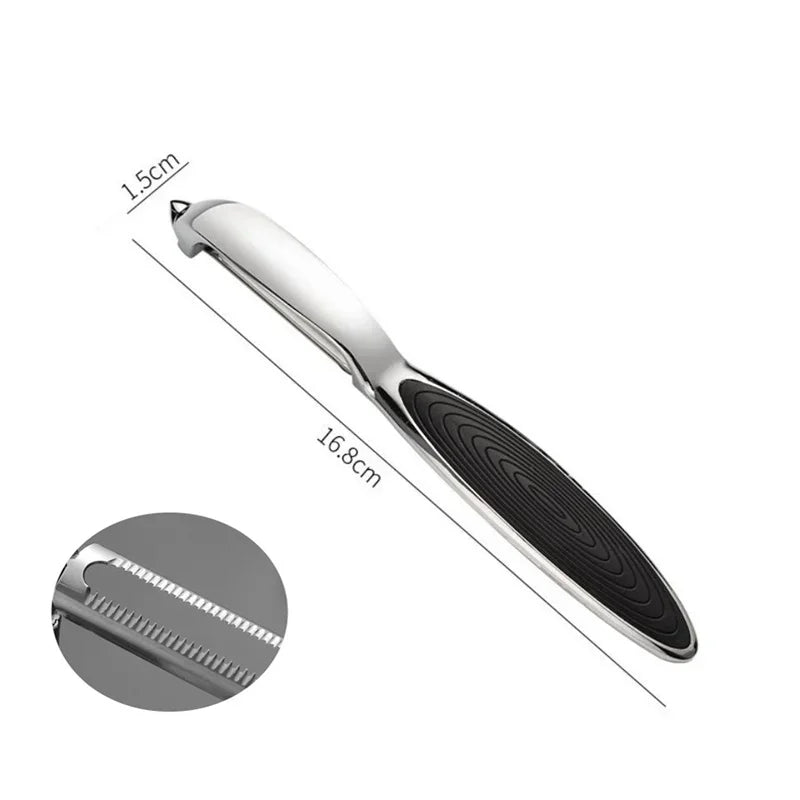 Stainless Steel Vegetable Peeler & Zester – Multifunctional Fruit, Potato & Carrot Kitchen Tool