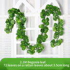 Artificial Silk Green Ivy Leaf Hanging Vine for Home and Wedding Decor