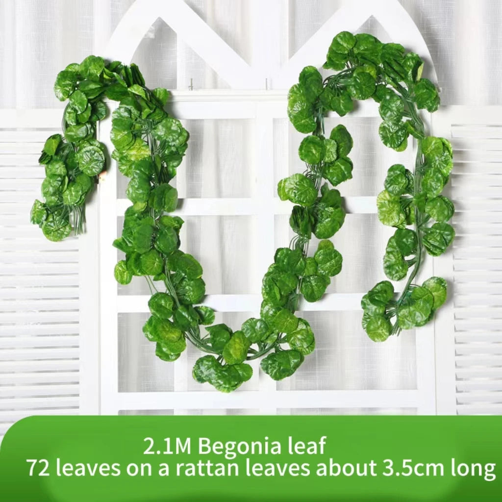 Artificial Silk Green Ivy Leaf Hanging Vine for Home and Wedding Decor