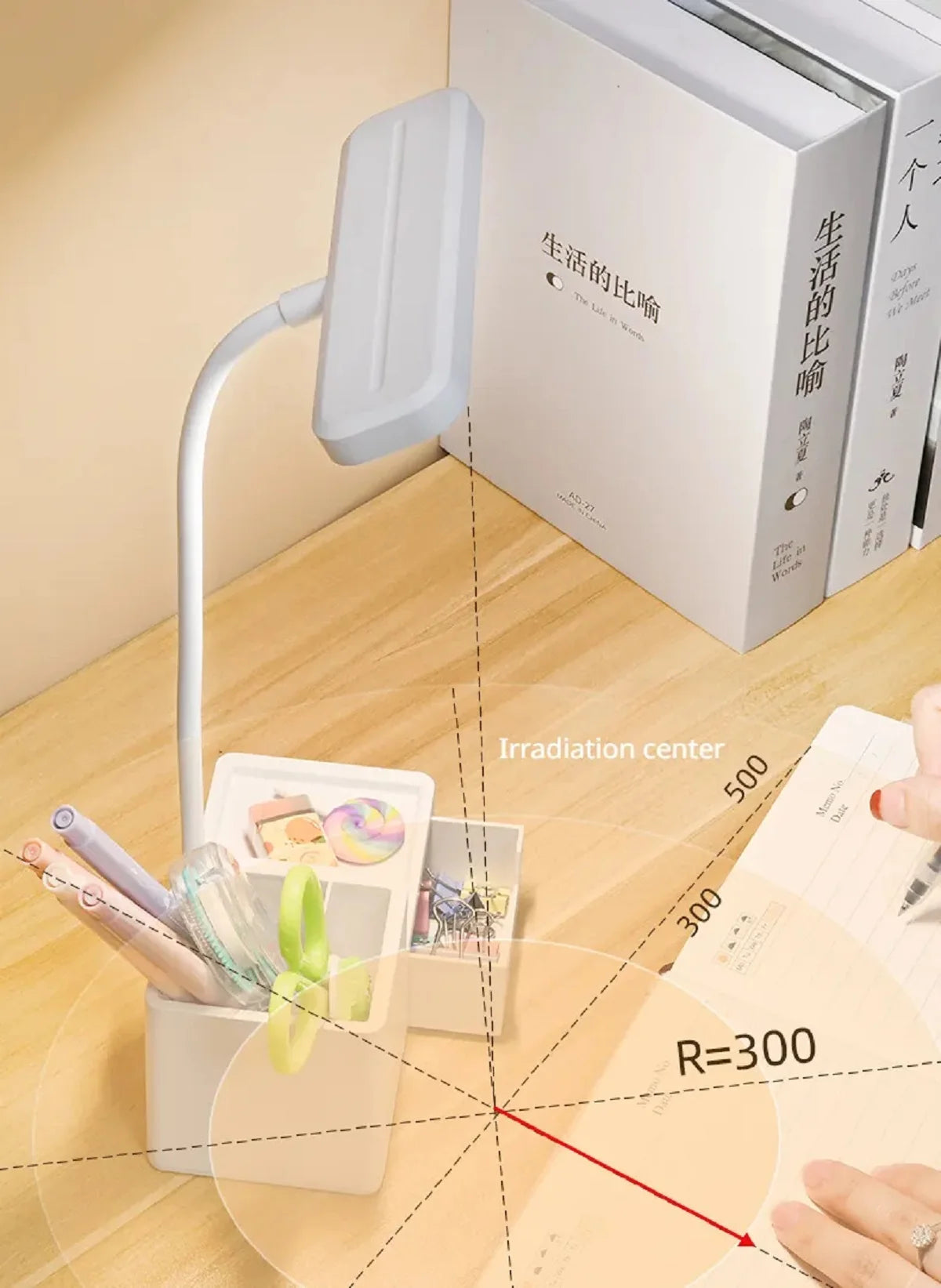 Touch Control LED Desk Lamp – 3-Level Dimmable, USB Rechargeable Reading Light