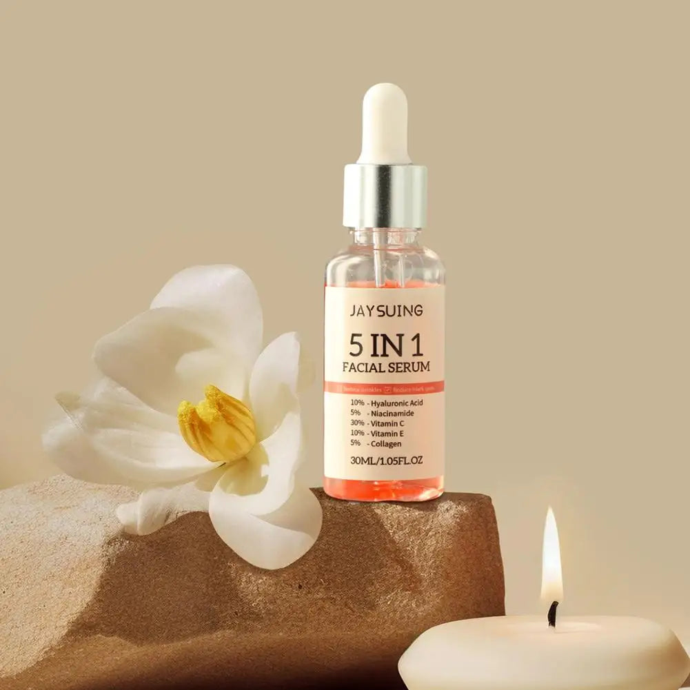 5-in-1 Anti-Wrinkle Facial Serum | Moisturizing, Brightening, and Anti-Aging Skincare (30ml)
