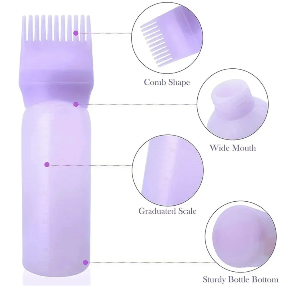 Silicone Shampoo Brush & Applicator Bottle Hair Coloring Tool