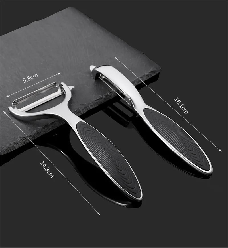 Stainless Steel Vegetable Peeler & Zester – Multifunctional Fruit, Potato & Carrot Kitchen Tool