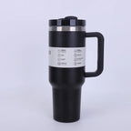 40 Oz Stainless Steel Travel Tumbler with Handle and Straw