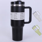 40 Oz Stainless Steel Travel Tumbler with Handle and Straw