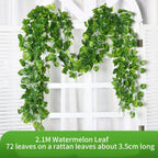Artificial Silk Green Ivy Leaf Hanging Vine for Home and Wedding Decor
