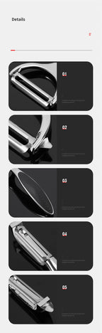 Stainless Steel Vegetable Peeler & Zester – Multifunctional Fruit, Potato & Carrot Kitchen Tool