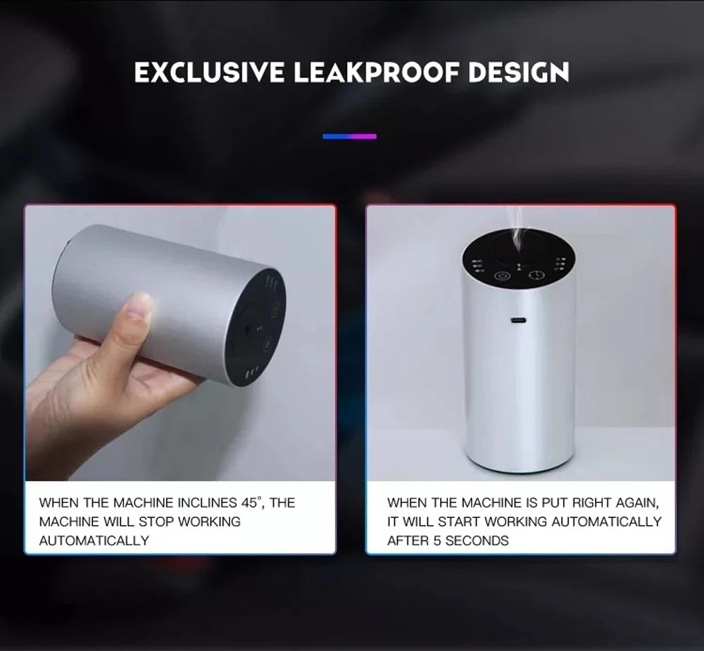 Wireless Rechargeable Car Aroma Diffuser – 20ml Essential Oil, Electric Fragrance for Home & Bedroom