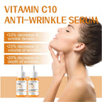 Vitamin C Facial Serum – Hyaluronic Acid Brightening Essence for Dark Spots, Fine Lines & Deep Moisturizing Skincare