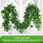 Artificial Silk Green Ivy Leaf Hanging Vine for Home and Wedding Decor