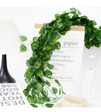 Artificial Silk Green Ivy Leaf Hanging Vine for Home and Wedding Decor