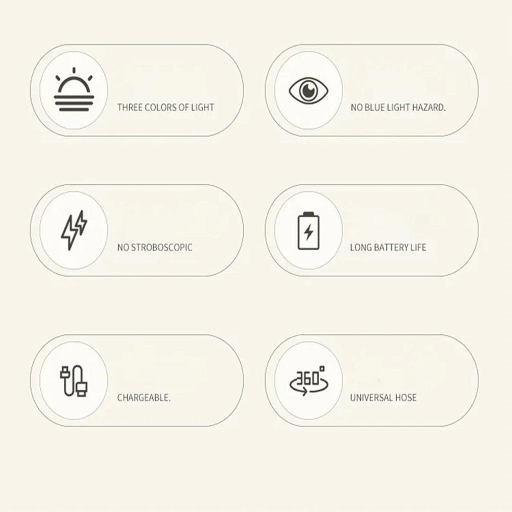 Touch Control LED Desk Lamp – 3-Level Dimmable, USB Rechargeable Reading Light