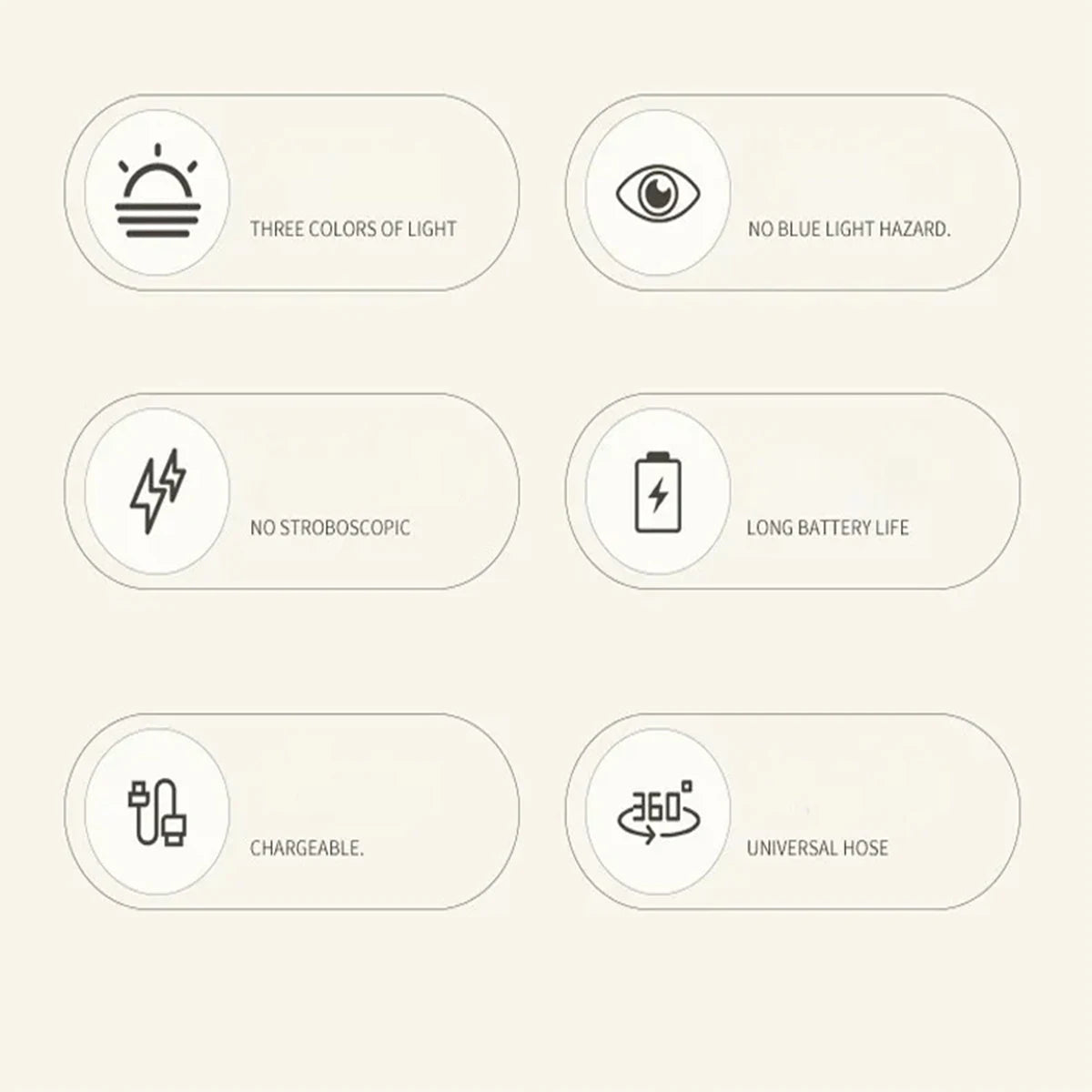 Touch Control LED Desk Lamp – 3-Level Dimmable, USB Rechargeable Reading Light