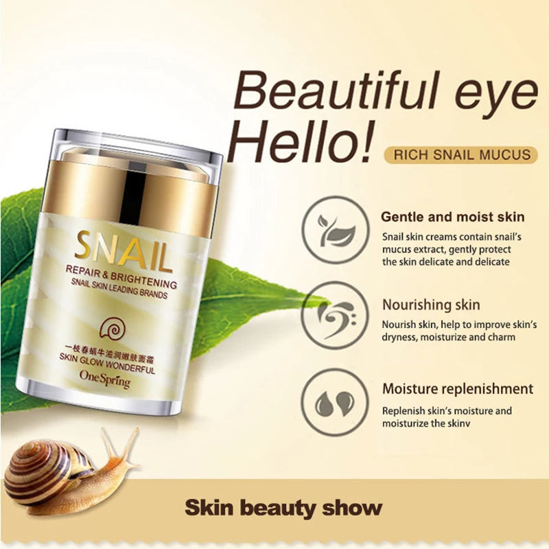 Snail Collagen Face Cream – Anti-Aging, Whitening & Dark Circle Removal Eye Serum