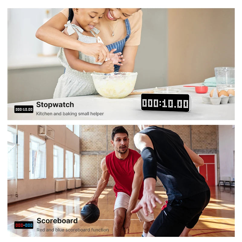 Smart Pixel Clock | Live YouTube Follower Tracker & Retro LED Desktop Decor