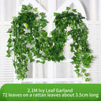 Artificial Silk Green Ivy Leaf Hanging Vine for Home and Wedding Decor