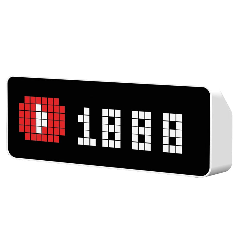 Smart Pixel Clock | Live YouTube Follower Tracker & Retro LED Desktop Decor