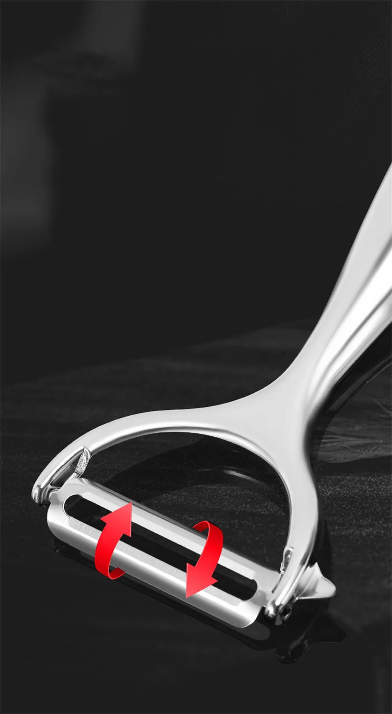 Stainless Steel Vegetable Peeler & Zester – Multifunctional Fruit, Potato & Carrot Kitchen Tool