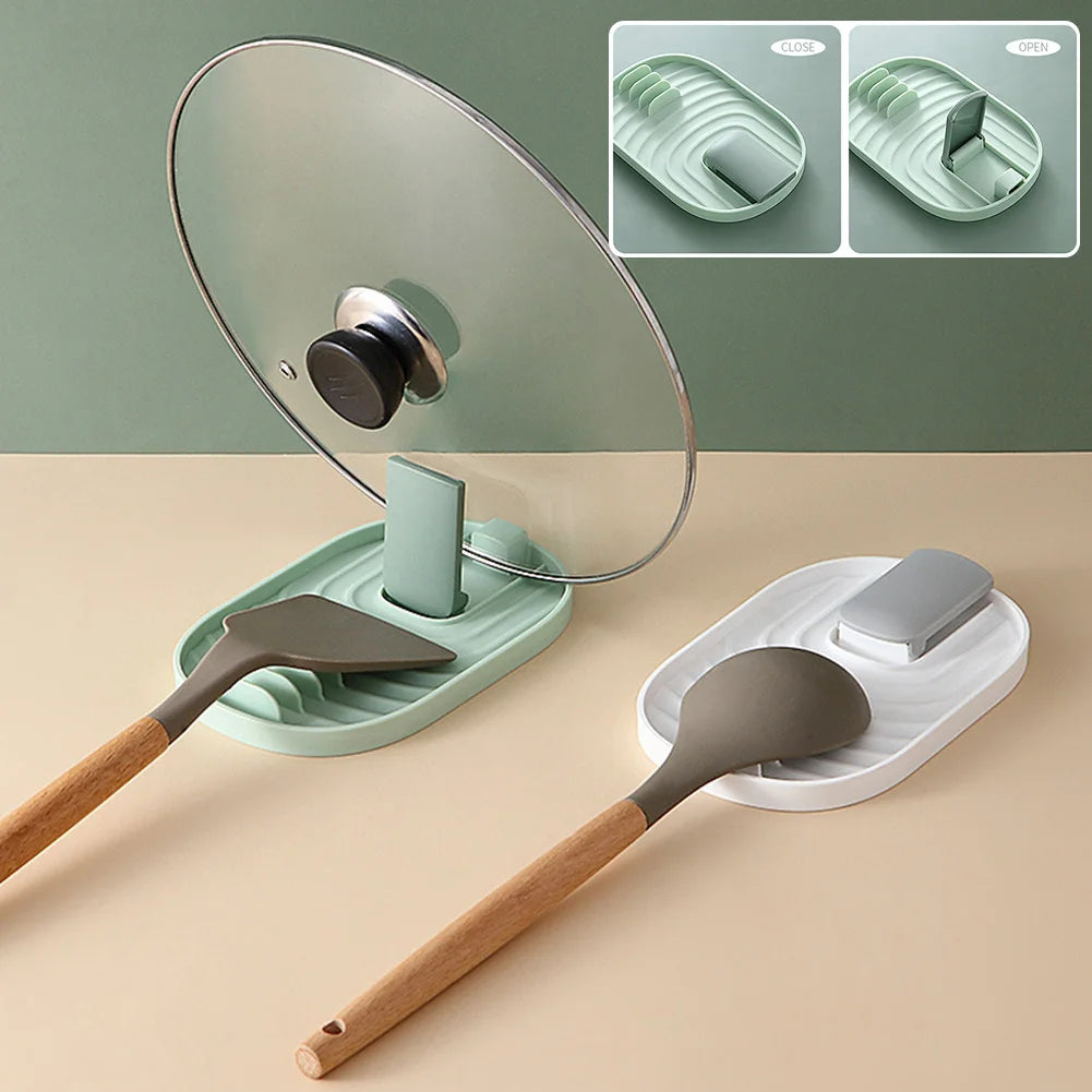 1Pc Kitchen Utensil Rest & Spoon Holder - Non-Slip Spatula Rack & Chopsticks Organizer