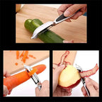 Stainless Steel Vegetable Peeler & Zester – Multifunctional Fruit, Potato & Carrot Kitchen Tool