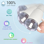 40 Oz Stainless Steel Travel Tumbler with Handle and Straw