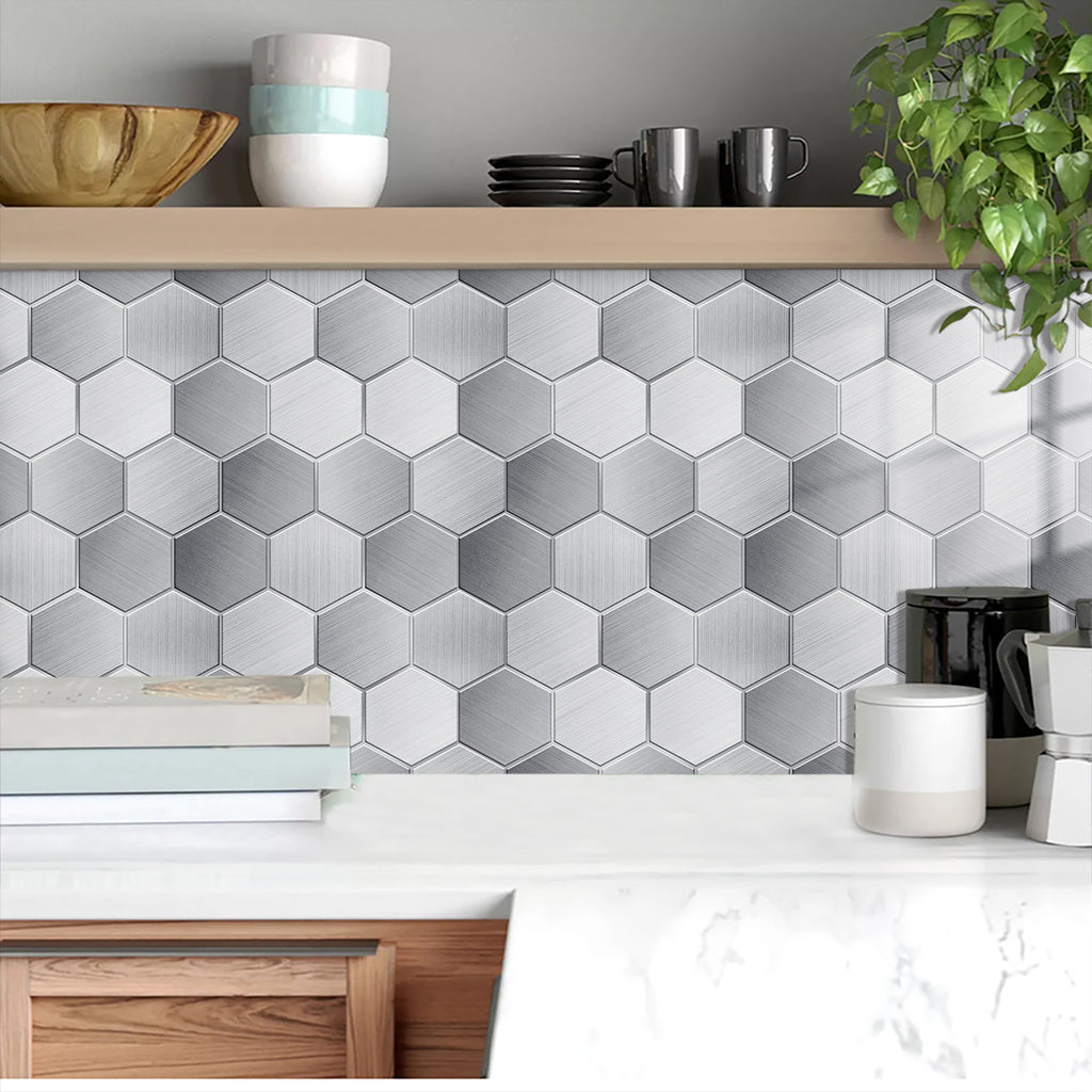 Hexagon Mosaic Tile Sticker Kitchen Backsplash